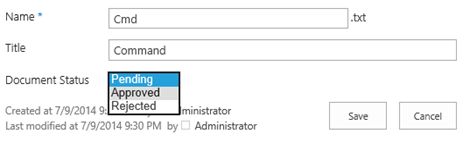 Approved from Pending 